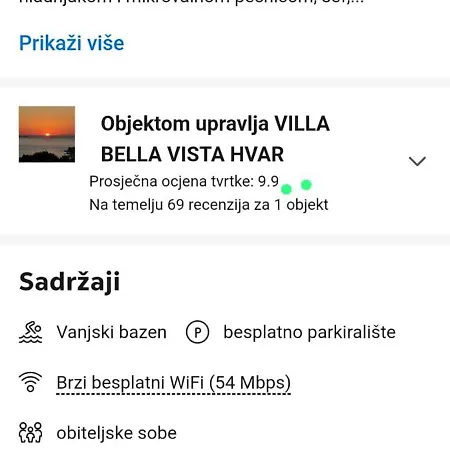 Bella Vista Hvar Villa